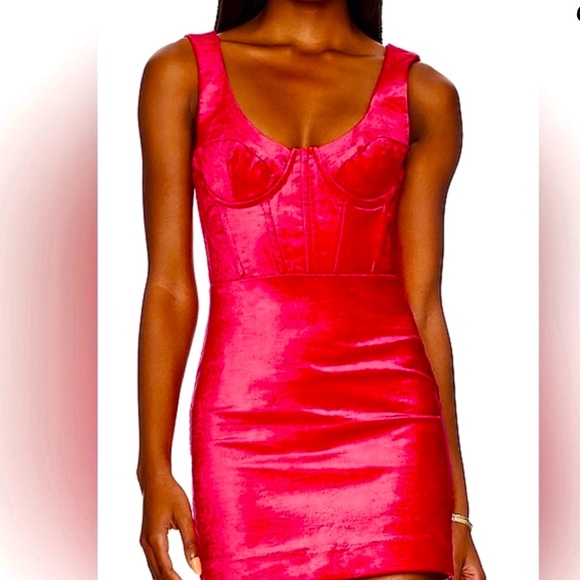 NBD Dresses & Skirts - NBD Shiela Corset Mini Dress, Size Medium Pinkish Red Color